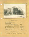 North and east exterior of the Old Dental Building and specifications and costs, The University of Iowa, 1917