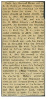 Newspaper article about Technical Sargeant Ronald Rowe Discharged from Military Service 