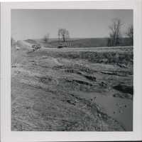 Erosion wash in the road ditch.