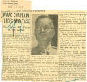 WAAC Chaplain likes new task