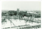 Winter view of General Hospital, the University of Iowa, btw 1950 and 1955