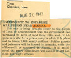 Government to establish war prison near Algona