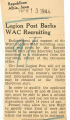 Legion post backs WAC recruiting