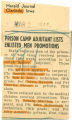 Prison camp Adjutant lists enrolled men promotions