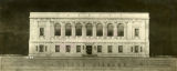 Architectural rendering of the original library building, 1922