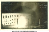 Bonfire on Washington St. in celebration of football victory over Iowa State, The University of Iowa, November 13, 1909