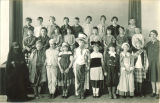 School children, some dressed in ethnic costume, The University of Iowa, April 22, 1927