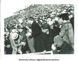 Crowd watching football game at Kinnick Stadium, The University of Iowa, November 11, 1939