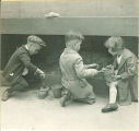 School children gardening, The University of Iowa, 1925