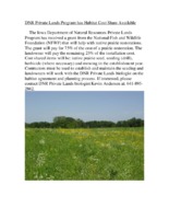 DNR Private Lands Program has Habitat Cost Share Available 