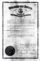1946  Iowa certified seal for the organization of the Des Moines County Soil Conservation District