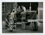Tractor mounted pest and weed sprayer lecture, 1949
