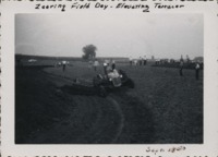 Elevating terracer at the Zearing Field Day events.
