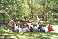 Outdoor classroom with Chester Worden