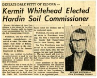 Kermit Whitehead elected Hardin Soil Commissioner. 