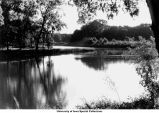 Iowa River near park bend, Iowa City, Iowa, August 1934