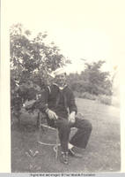 Ray Heitzman in uniform sitting