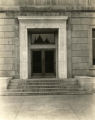 Close-up view of the main (east) entrance to the library, 1925