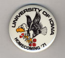 Homecoming badge, October 9, 1971