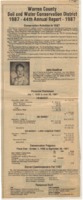 Warren County Soil Conservation District Annual Report - 1987