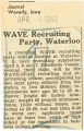 WAVE recruiting party, Waterloo