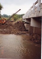 1993 Cranes doing work on Flint Creek