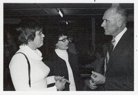 1976 Commissioners Susan Baldwin and Barbara Bonnett and another man talk