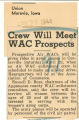 Crew will meet WAC prospects