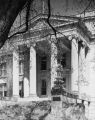 Curtiss Hall entrance overshadowed by a large tree, 1966