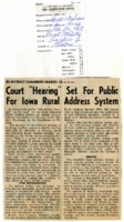 Public hearing for Iowa rural address system. 