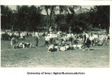 Children playing games near the Pentacrest, The University of Iowa, 1920s