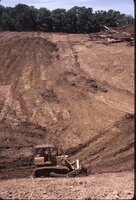 1986 Area excavated for pond