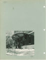 Students walking out Currier Hall into snow, The University of Iowa, 1950s