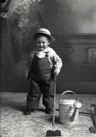 Boy with hoe