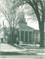 Students on the Pentacrest in front of the Old Capitol, The University of Iowa, 1948