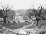 View from Pentacrest looking east on Iowa Avenue, The University of Iowa, 1910s