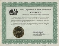Certificate to appoint Mick Ryan as the Assistant Soil Conservation District Commissioner.