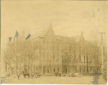 East Hall Annex street view, The University of Iowa, 1890
