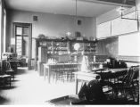 Geology Laboratory, north room, Old Science Hall, The University of Iowa, late 1890s or early 1900s
