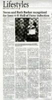 Norm and Ruth Barker recognized for Iowa 4-H Hall of Fame induction 