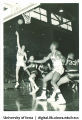 Iowa Hawkeyes playing basketball against Michigan, The University of Iowa, February 26, 1955