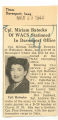 Cpl. Miriam Batocko of WACs stationed in Davenport Office