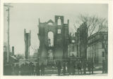 Looking at Medical Building remains, the University of Iowa, March 1901