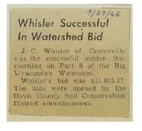 1966 - Whisler Successful in Watershed Bid
