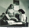Office workers at WSUI, The University of Iowa, July 1947