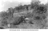 Cliffs above the mill, Clay Mill, Iowa, late 1890s or early 1900s