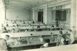 Students in a large laboratory, The University of Iowa, 1930s