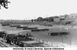 Governor's Day pass and review on Iowa Field, The University of Iowa, May 24, 1920