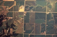 Aerial views of Cherokee County farmland.