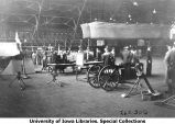 Weapons display in Armory, The University of Iowa, 1931